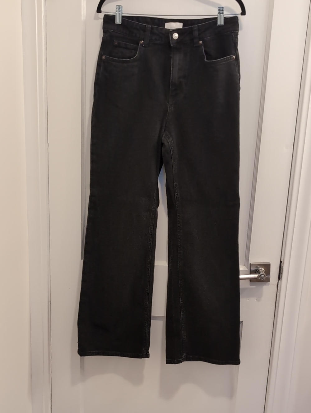 H&M Black Wide Leg High Rise Jeans